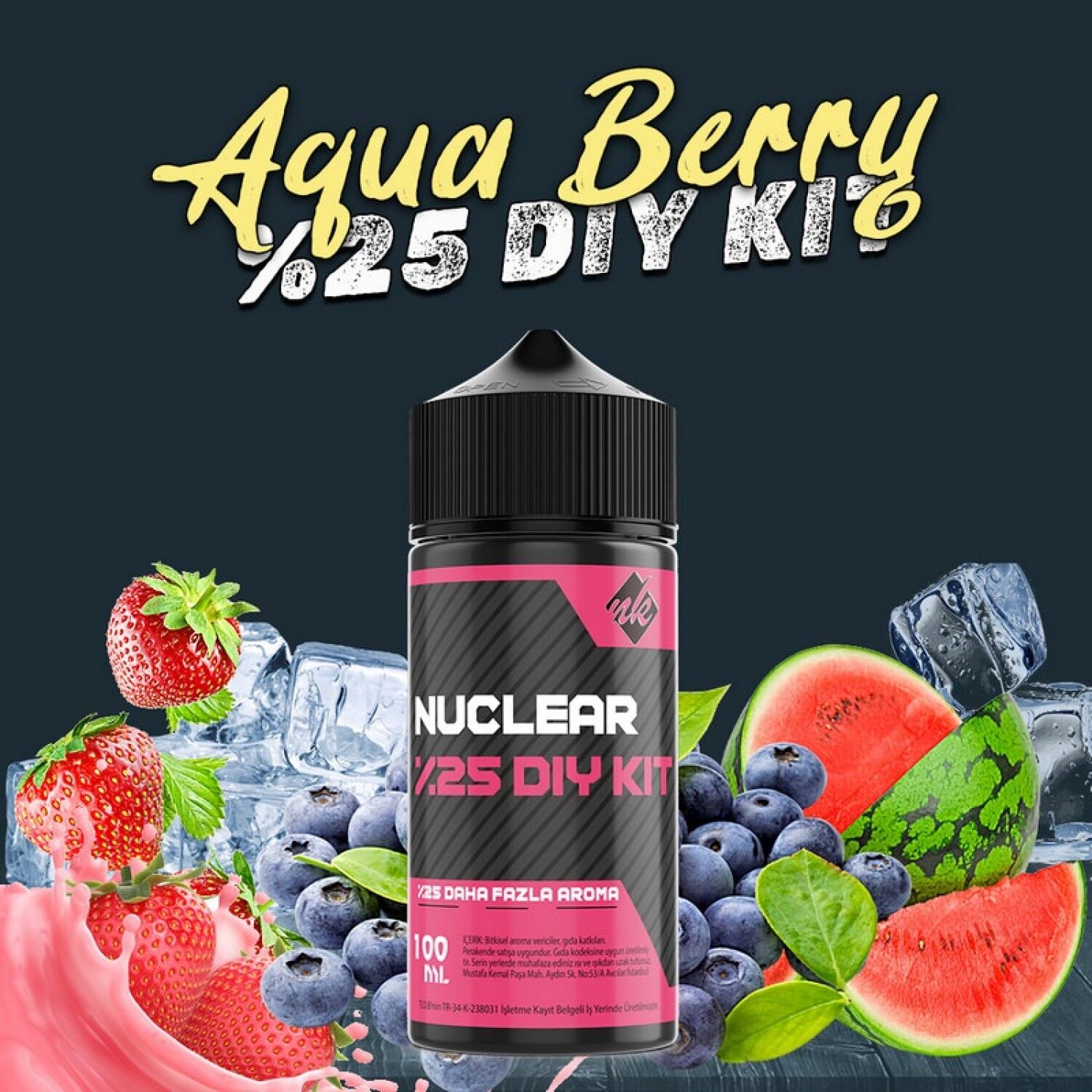 %25 Aqua Berry Blast Yoğun Aroma Dıy-Kit