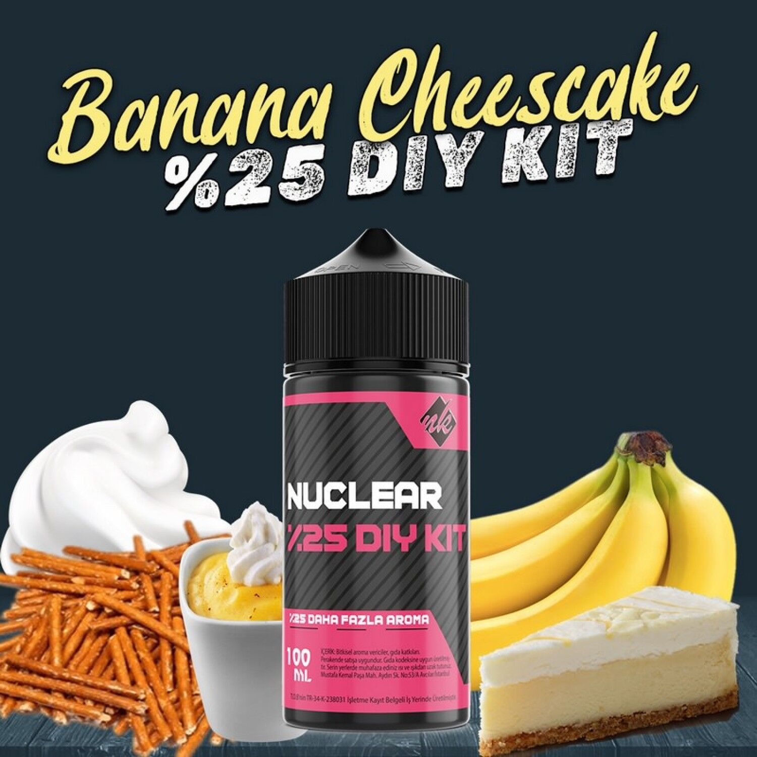 %25 Banana Cheesecake Yoğun Aroma Dıy-Kit