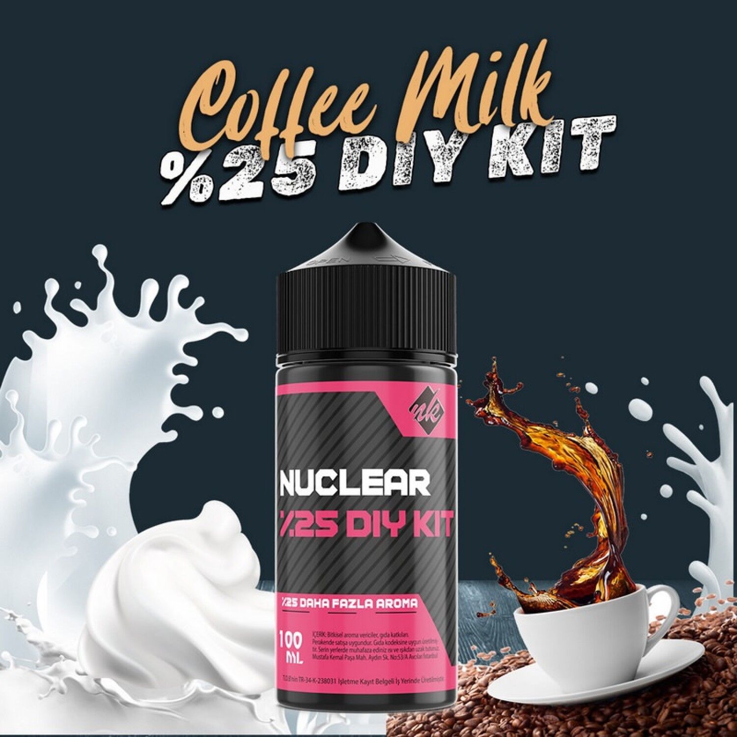 %25 Coffee Milk Yoğun Aroma Dıy-Kit