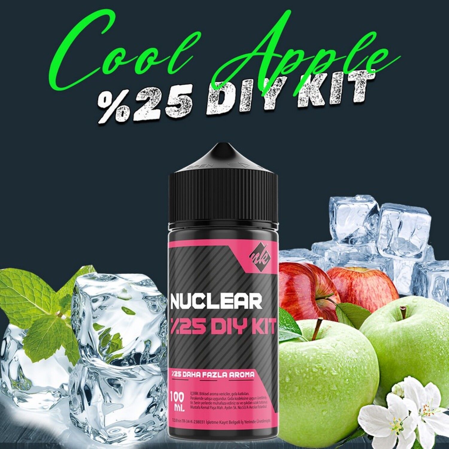 %25 Cool Apple Yoğun Aroma Dıy-Kit