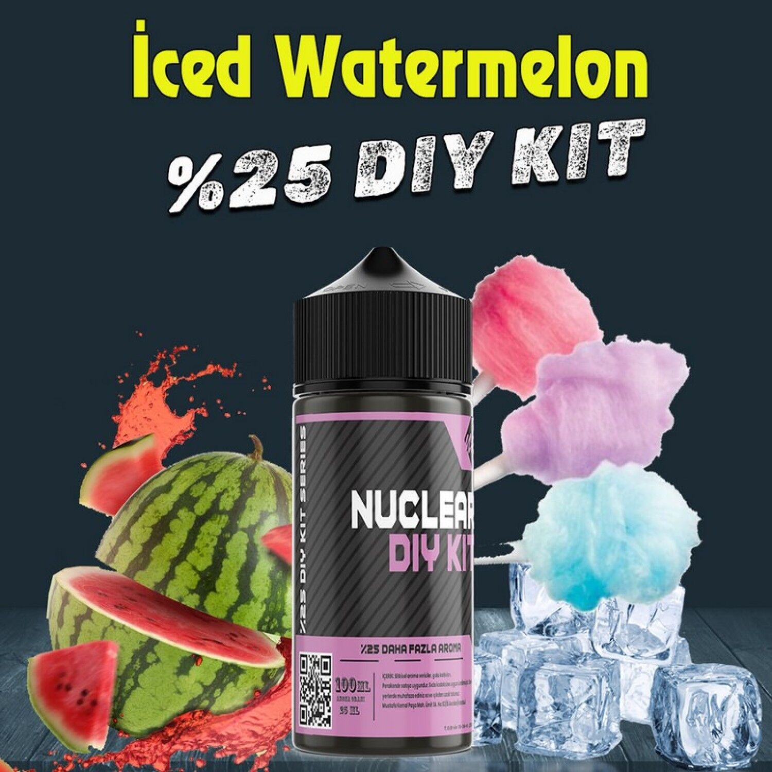 %25 İced Watermelon Yoğun Aroma Dıy-Kit Doz Serisi