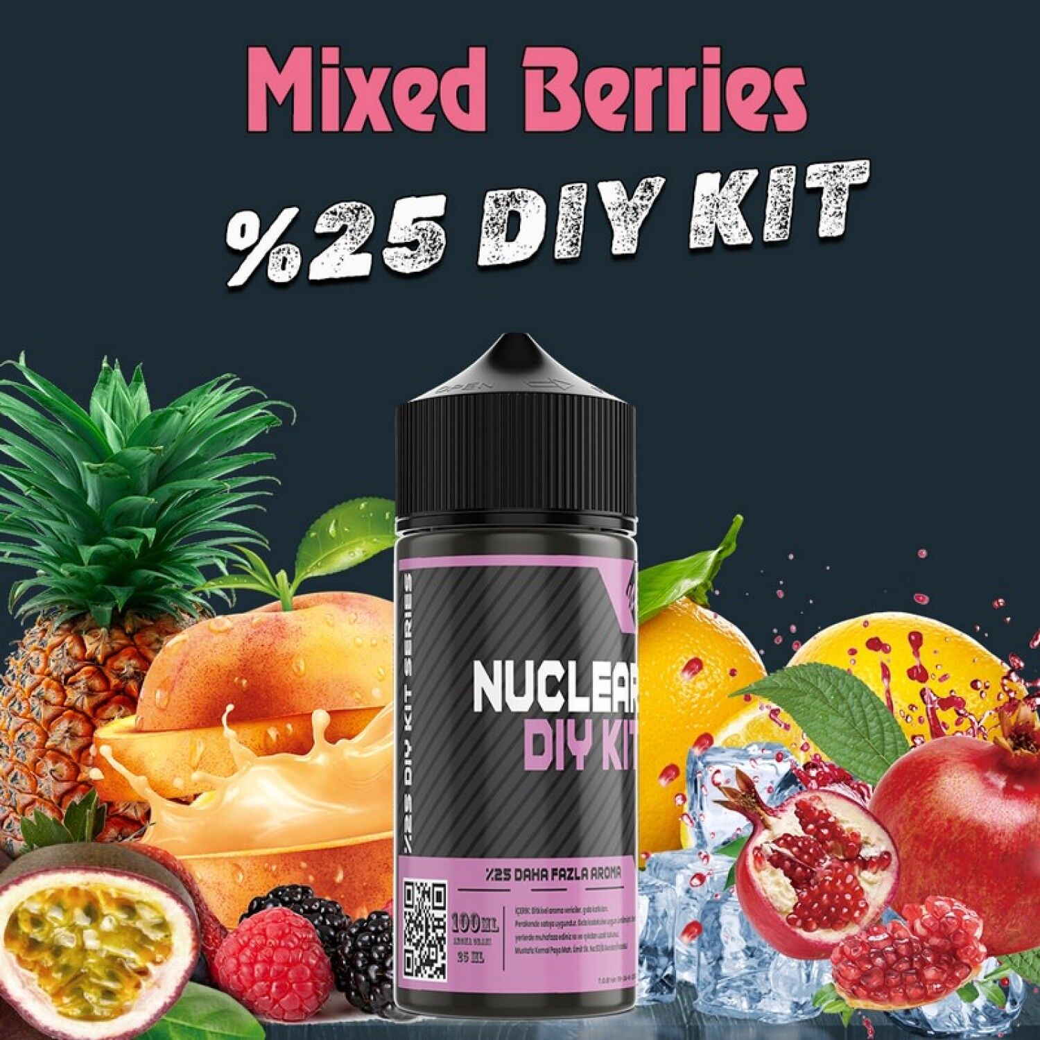 %25 Mixed Berries Yoğun Aroma Dıy-Kit Doz Serisi