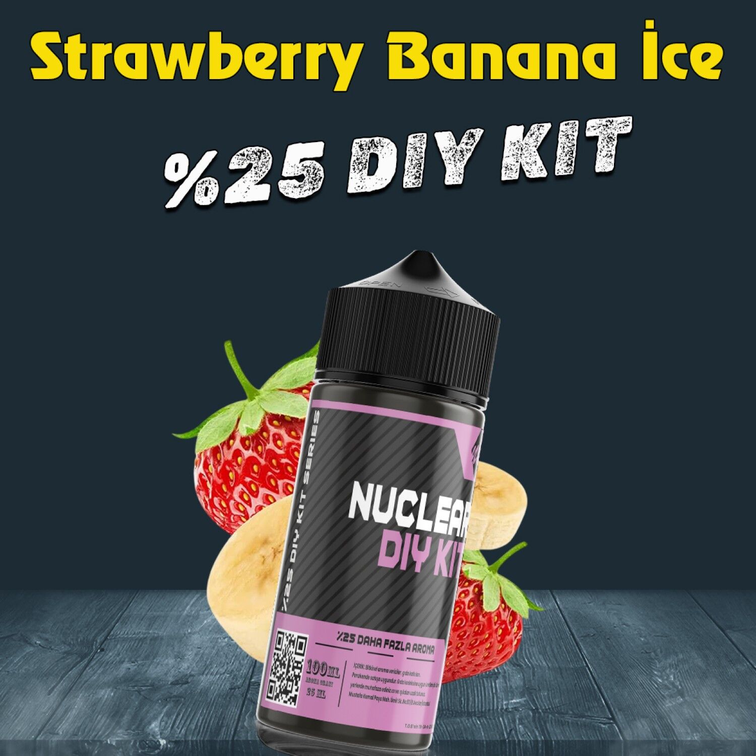 %25 Strawberry Banana İce Yoğun Aroma Dıy-Kit Drif Serisi