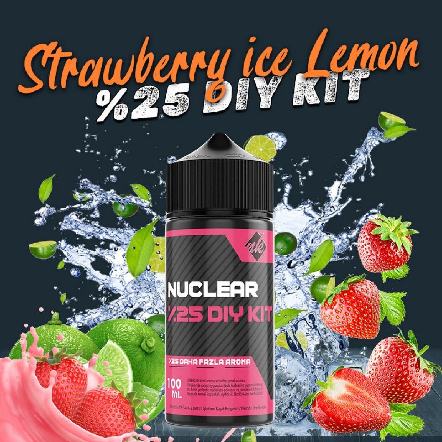 %25 Strawberry İce Lemon Yoğun Aroma Dıy-Kit
