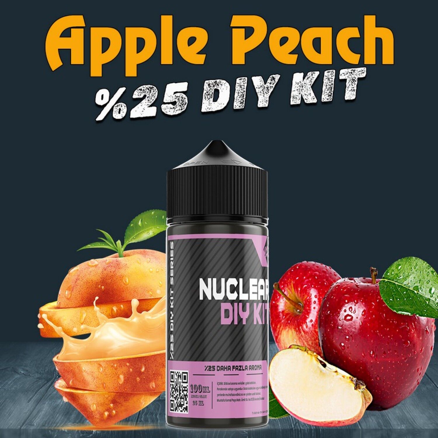%25 Apple Peach Yoğun Aroma Dıy-Kit
